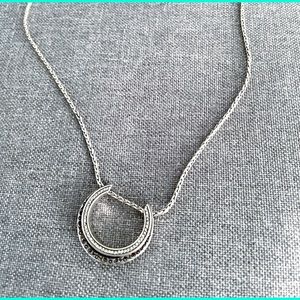 Brighton silver horseshoe necklace. Adjustable length